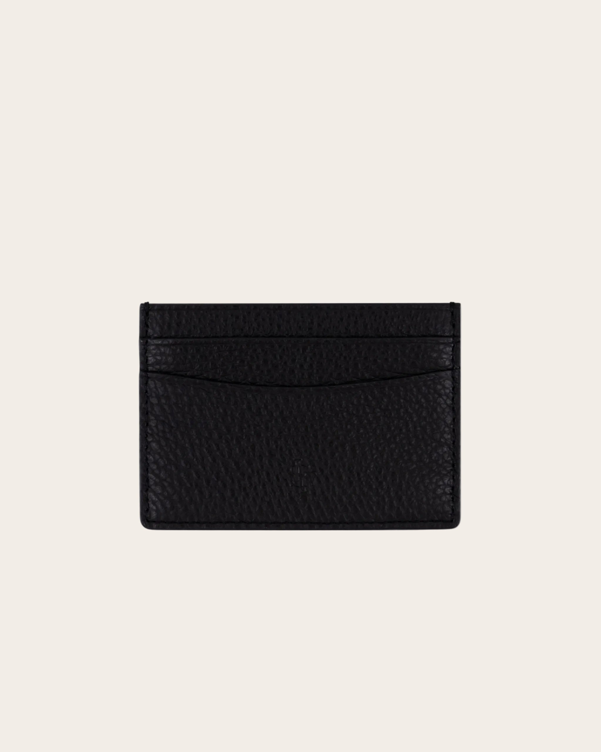 AMRI AMARNIA – Leather Card Holder – Black Signature