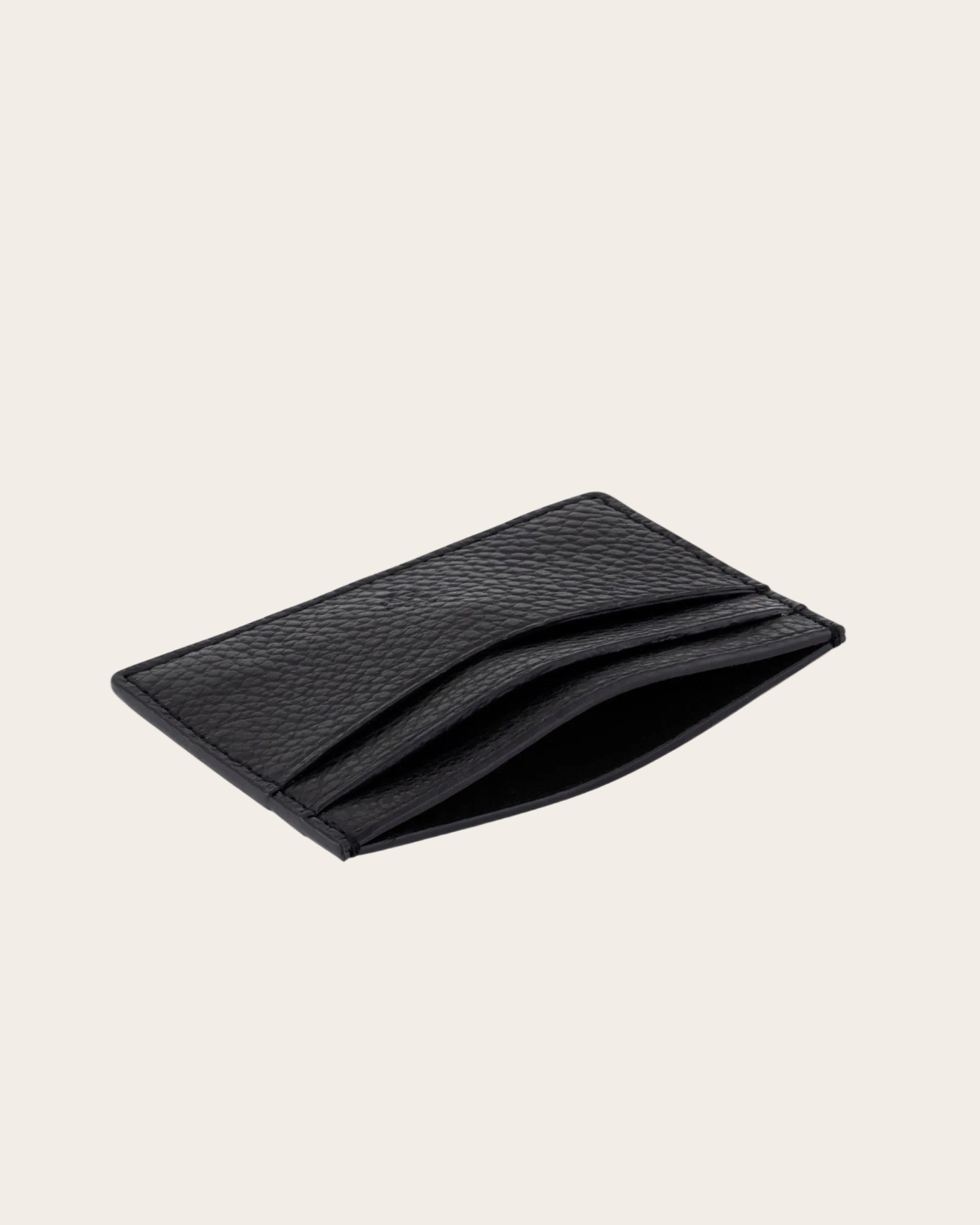 AMRI AMARNIA – Leather Card Holder – Black Signature